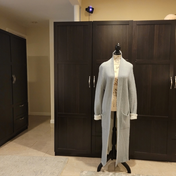 Olivia Sky Jackets & Blazers - Olivia Sky Sweater Coat in Womens Size Large Sky Blue and Cream Inside